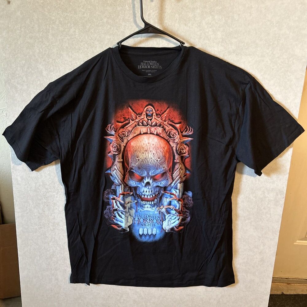 Halloween Horror Night Black T-shirt Size 2XL #331